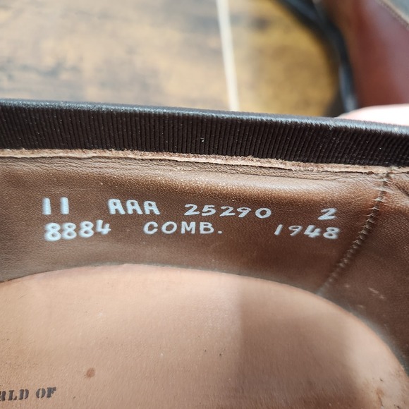 Allen Edmonds Biscayne Loafers Mens 11 AAA Brown Leather Tassel‎ Dress Shoes main image 10